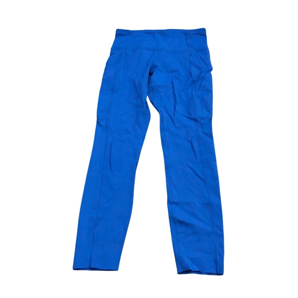 Lululemon Fast and Free Leggings Womens 6 Blue High Rise Nulu LW5BXQS Pockets